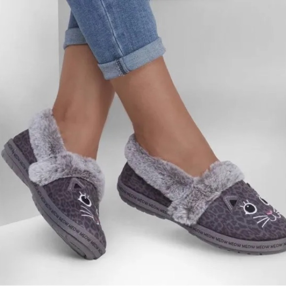 Cozy cat slippers